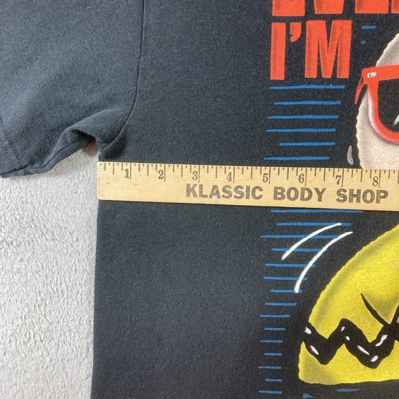 Peanuts Charlie Brown Shirt Adult Medium Black Everyday I'm Shufflin Graphic Tee - Picture 10 of 12